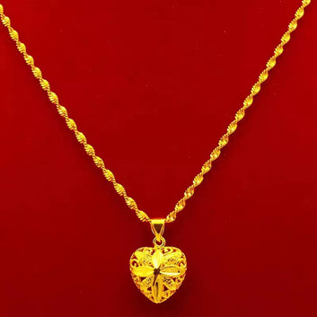Gold Aura Heart Necklace