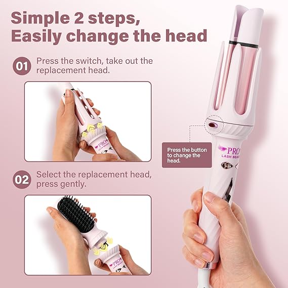 Automatic curling iron for curly hair styling rotating head