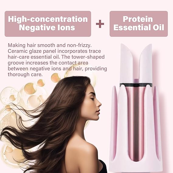 Automatic curling iron for curly hair styling rotating head