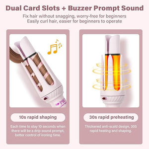 Automatic curling iron for curly hair styling rotating head