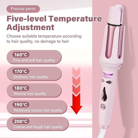 Automatic curling iron for curly hair styling rotating head